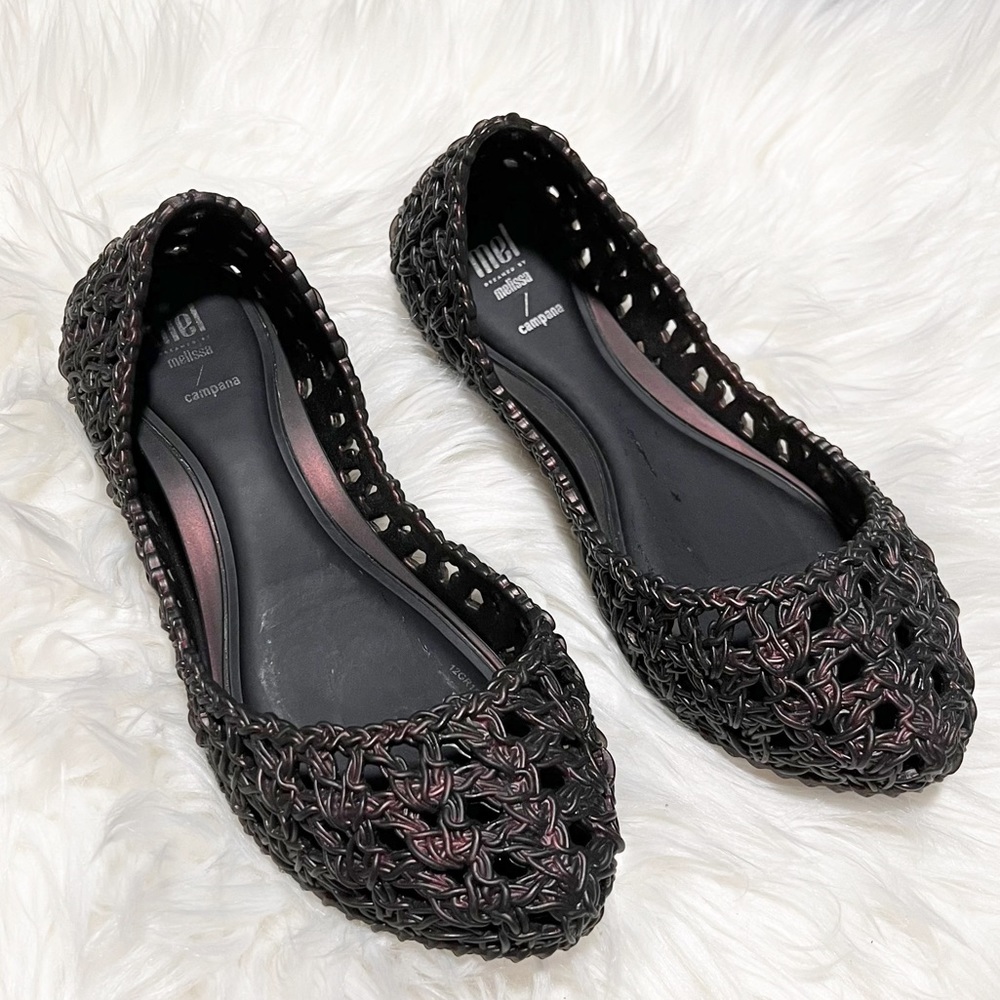 NWOB Melissa Mel Compana Crochet Flats